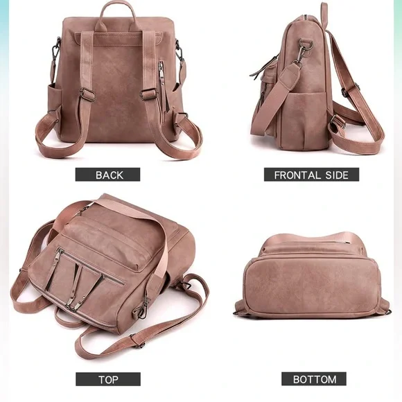 🌸 Women's Fashion Backpack Purse / Multipurpose Convertible Satchel NEW - Picture 3 of 6